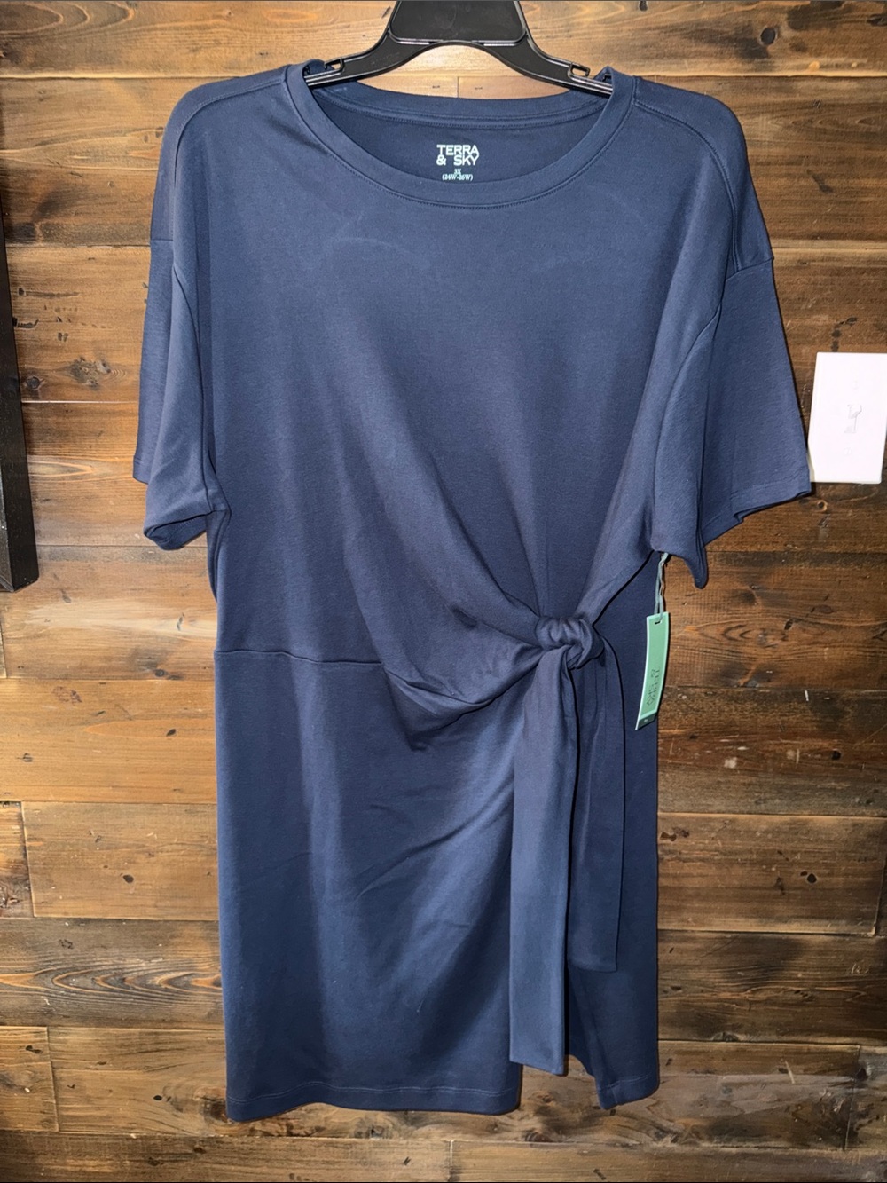 Terra & Sky Navy Side-Tie Knit Dress